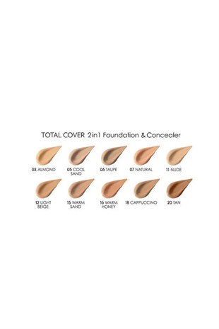 Golden Rose Total Cover Foundation 15 Warm Sand 30 ml