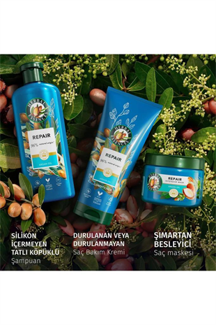 Herbal Essences Onarıcı Argan Yağı Bakım Kremi 300ml+Mask300ml+Şamp350ml