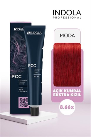 Indola PCC 8.66x Açık Kumral Ekstra Kızıl 60 ml Saç Boyası