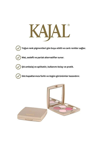 Kajal Quattro Eyeshadow 4 Lü 414 Far Paleti
