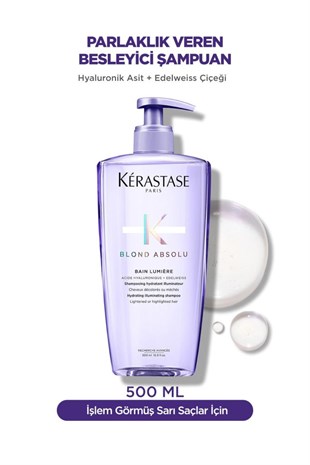 Kerastase Blond Absolu Bain Lumiere Sarı Saçlar Için Parlaklık Veren Şampuan 500ml