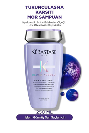 Kerastase Blond Absolu Bain Ultra-violet Istenmeyen Sarı&turuncu Yansımaları Nötralize Eden Şampuan
