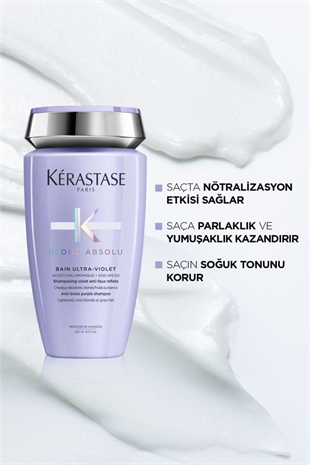 Kerastase Blond Absolu Bain Ultra-violet Istenmeyen Sarı&turuncu Yansımaları Nötralize Eden Şampuan