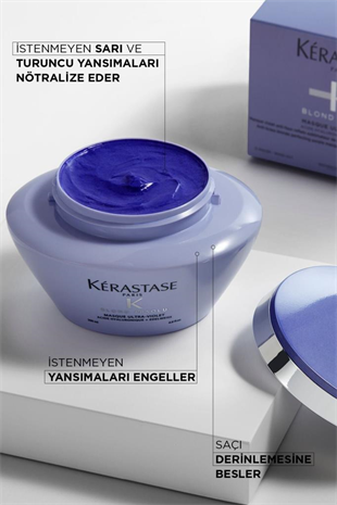 Kerastase Blond Absolu Ultra Violet Sarı Ve Gri Saçlar Için Silver Maske 200ml