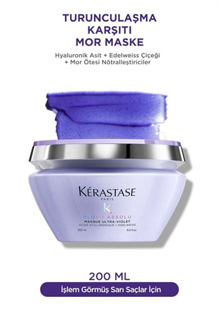 Kerastase Blond Absolu Ultra Violet Sarı Ve Gri Saçlar Için Silver Maske 200ml