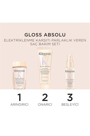 Kerastase Gloss Absolu Anti-Frizz Hair Saç Bakım Seti 80 ML