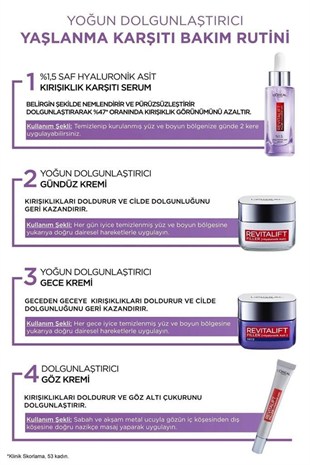 L‘Oreal Paris Revitalift Filler Dolgunlaştırıcı 30 ml Yüz Bakım Serumu