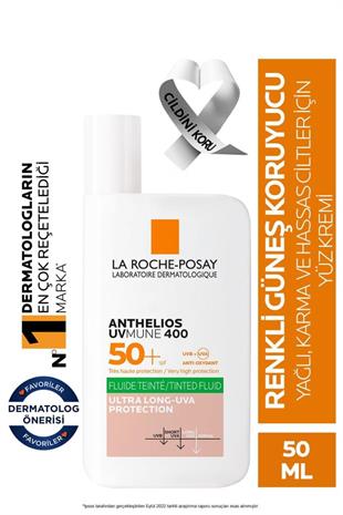 La Roche Posay Anthelios Oil Control Fluid SPF+50 ml Renkli Yüz Güneş Kremi