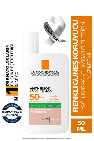 La Roche Posay Anthelios Oil Control Fluid SPF+50 ml Renkli Yüz Güneş Kremi