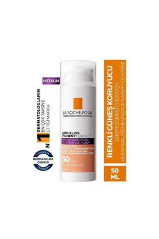 La Roche Posay Anthelios Pigment Correct Güneş Kremi SPF50 Medium 50 ml