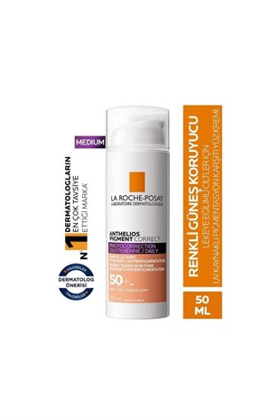La Roche Posay Anthelios Pigment Correct Güneş Kremi SPF50 Medium 50 ml