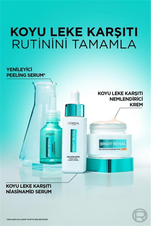 LOreal Paris Bright Reveal Koyu SPF50 Niasinamid Yüz Kremi 50 ml