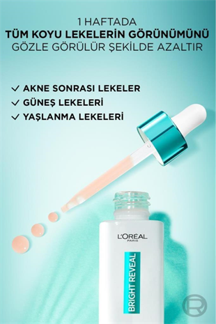 LOreal Paris Bright Reveal Niasinamid Yüz Bakım Serumu 30 ml
