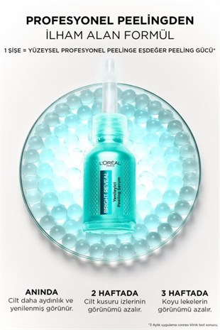 LOreal Paris Bright Reveal Yenileyici Peeling Serum 25% [AHA + BHA + PHA] 25 ml