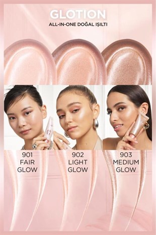 LOreal Paris Glotion All-In-One Doğal Işıltı 903 Medium Glow 40 ml Aydınlatıcı