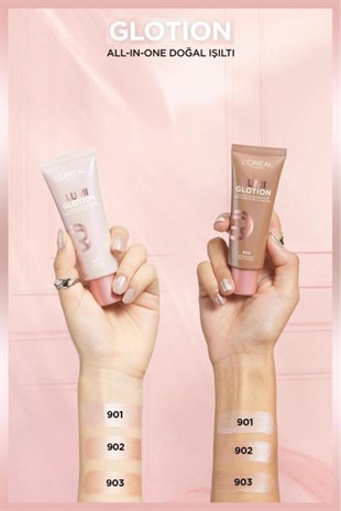 LOreal Paris Glotion All-In-One Doğal Işıltı 903 Medium Glow 40 ml Aydınlatıcı
