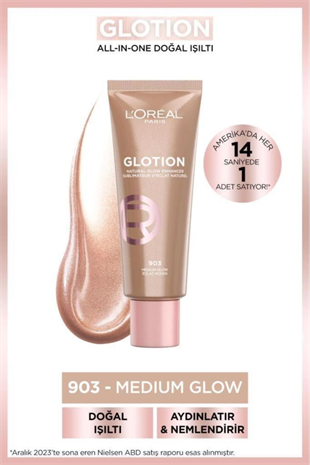 LOreal Paris Glotion All-In-One Doğal Işıltı 903 Medium Glow 40 ml Aydınlatıcı