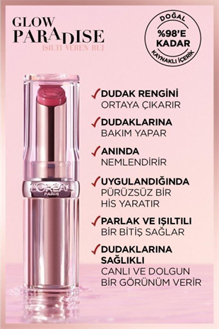 LOreal Paris Glow Paradise Balm-in-lipstick - Işıltı Veren Ruj 353 Mulberry Ecstatic