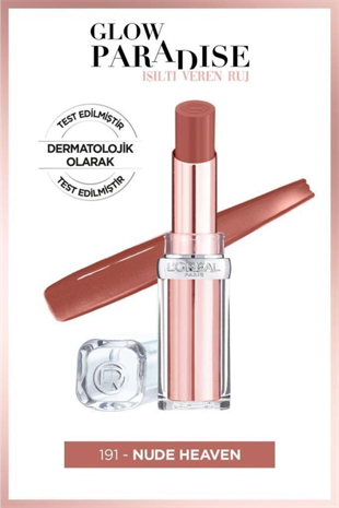 LOreal Paris Glow Paradise Balm-in-lipstick - Işıltı Veren Ruj 191 Nude Heaven
