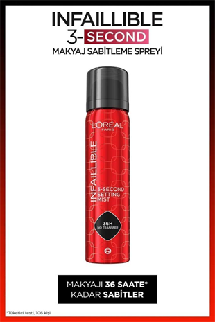 LOreal Paris Infaillible 3-Second Makyaj Sabitleme Spreyi – Setting Spray