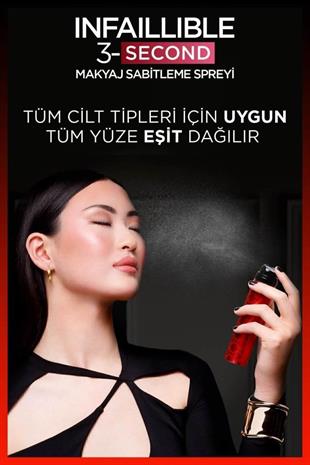 LOreal Paris Infaillible 3-Second Makyaj Sabitleme Spreyi – Setting Spray