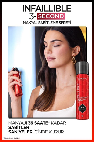 LOreal Paris Infaillible 3-Second Makyaj Sabitleme Spreyi – Setting Spray