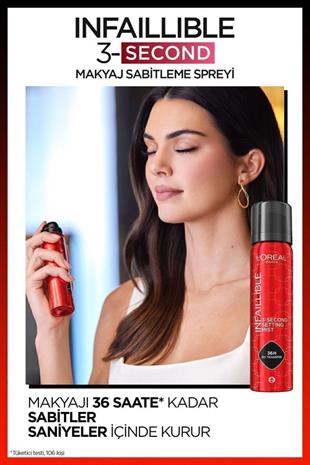 LOreal Paris Infaillible 3-Second Makyaj Sabitleme Spreyi – Setting Spray