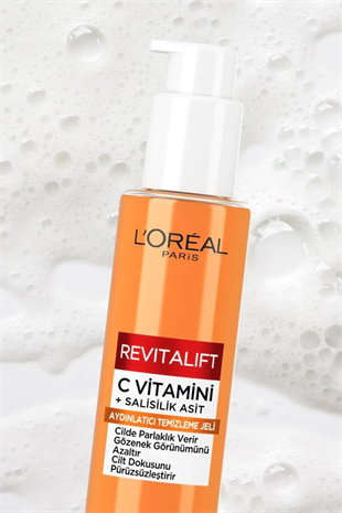 LOreal Paris Revitalift Clinical [C vitamini + Salisilik Asit], Aydınlatıcı ve Gözenek Karşıtı Köpük Temizleyici