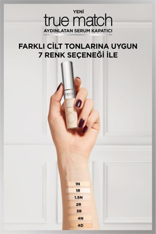 LOreal Paris True Match Aydınlatan Serum Kapatıcı 2R Light Medium