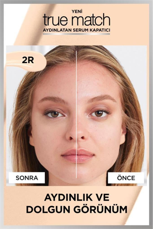 LOreal Paris True Match Aydınlatan Serum Kapatıcı 2R Light Medium