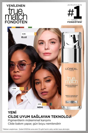 LOreal Paris True Match Bakım Yapan Fondöten 1N IVORY