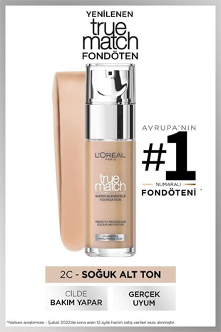 LOreal Paris True Match Foundation 2.R/2.C Cool