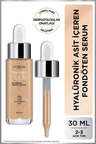 LOreal Paris True Match Nude Fondöten Serum 2-3 Light