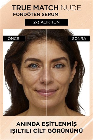 LOreal Paris True Match Nude Fondöten Serum 2-3 Light