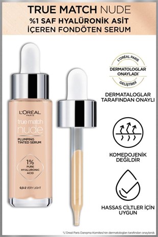 LOreal Paris True Match Nude Fondöten Serum 0.5-2 Very Light