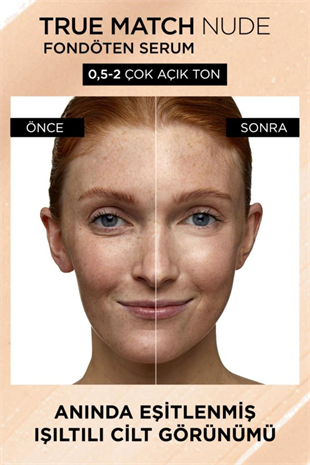 LOreal Paris True Match Nude Fondöten Serum 0.5-2 Very Light