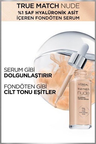 LOreal Paris True Match Nude Fondöten Serum 0.5-2 Very Light