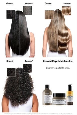 Loreal Professionnel Absolut Repair Molecular Çift Fazlı Saç Bakım Yağı 90 ml