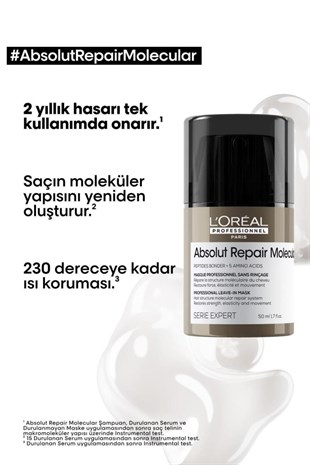 Loreal Professionnel Absolut Repair Molecular Leave-In Durulanmayan Maske 50 ml