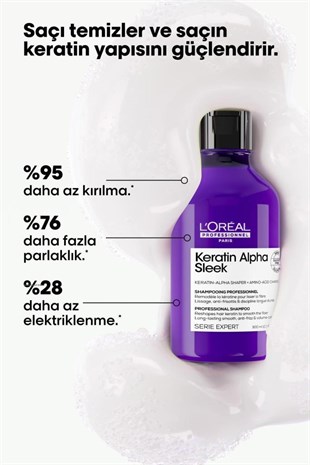 Loreal Professionnel Keratin Alpha Sleek Şampuan 300 ml