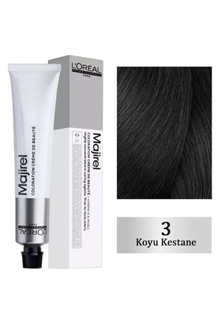 Loreal Professionnel Majirel 3 Koyu Kestane 60 ml Saç Boyası