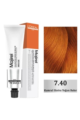 Loreal Professionnel Majirel 7.40 Kumral Esktra Yoğun Bakır 60 ml Saç Boyası
