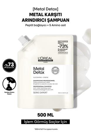 Loreal Professionnel Metal Detox Arındırıcı Şampuan 500 ml Refill 