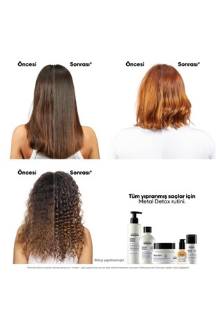 Loreal Professionnel Metal Detox İşlem Görmüş ve Yıpranmış Saçlar İçin Kırılma Karşıtı Koruyucu Maske 150 ml