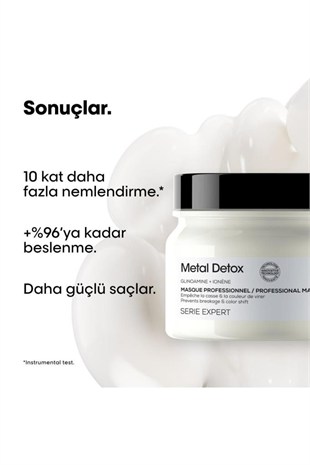 Loreal Professionnel Metal Detox İşlem Görmüş ve Yıpranmış Saçlar İçin Kırılma Karşıtı Koruyucu Maske 150 ml