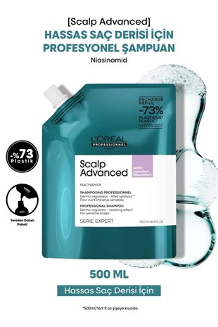 Loreal Professionnel Scalp Advanced Hassas Saç Derisi Şampuan 500 ml Refill 
