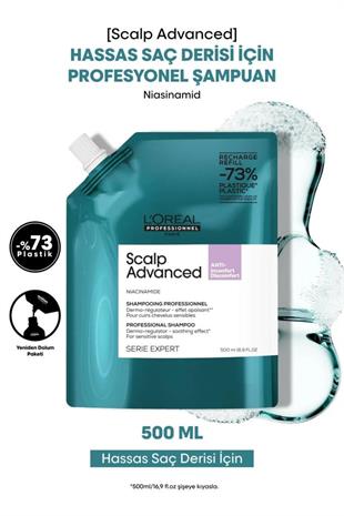 Loreal Professionnel Scalp Advanced Hassas Saç Derisi Şampuan 500 ml Refill 