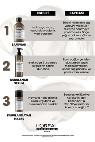 Loreal Professionnel Serie Expert Absolut Repair Molecular Şampuan 300 ml 
