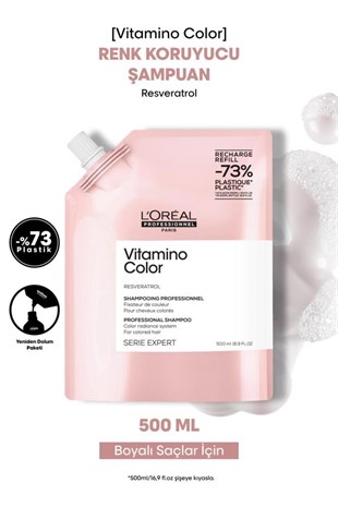 Loreal Professionnel Vitamino Color Boyalı Saçlar için Renk Koruyucu Şampuan Refill 500ml