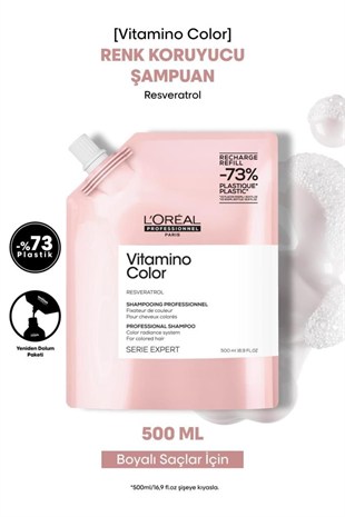 Loreal Professionnel Vitamino Color Boyalı Saçlar için Renk Koruyucu Şampuan Refill 500ml